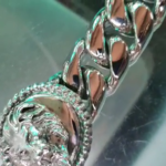500gm 99% Pure Silver Lion Face Bracelet For Men Handmade