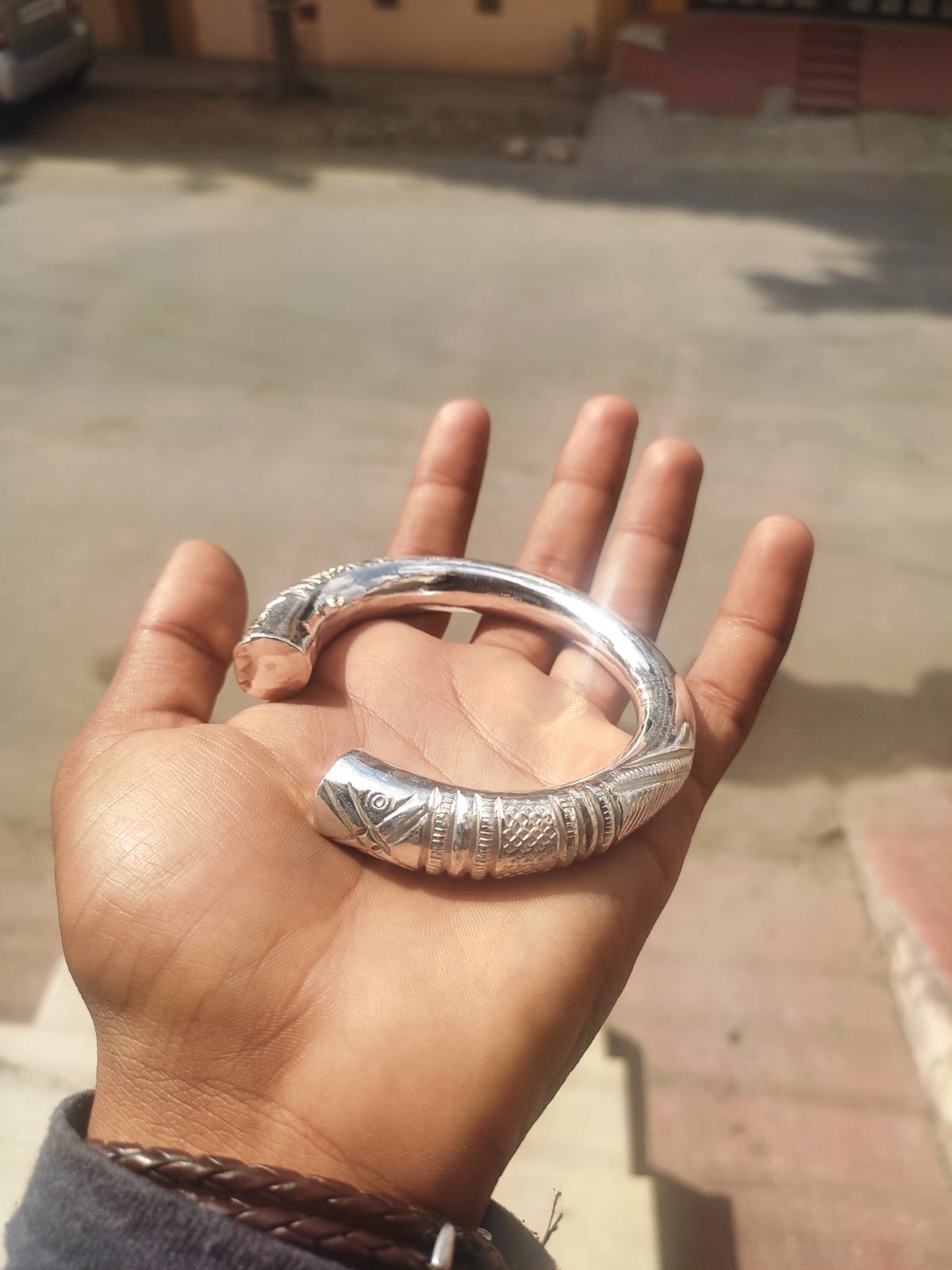 Silver kada for mens with grams hotsell