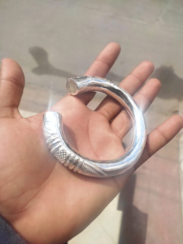 Silver hand kada design for man 2025