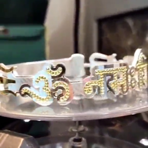 50gm 99% PURE SILVER CNC TRISHUL OM NAMOH SHIVAY KADA for men  and women
