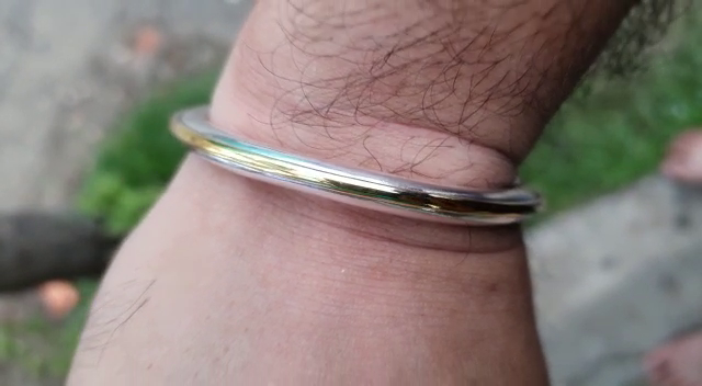 60gm PURE SILVER HANDMADE GOLDEN RHODIUM OPEN CUFF FOR LADIES AND GENTS - Image 7