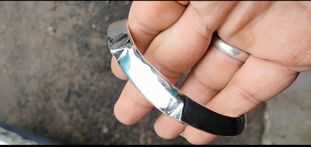 60gm PURE SILVER HANDMADE OPEN CUFF FOR LADIES AND GENTS - 99% PURE