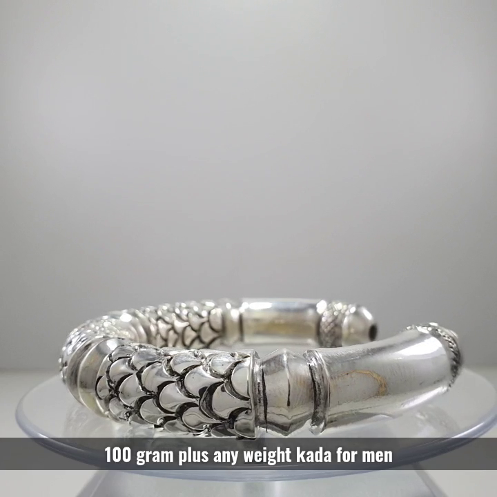 100gm FANCY DESIGNER HANDMADE OPEN KADA FOR MEN - 99% PURE - Image 5