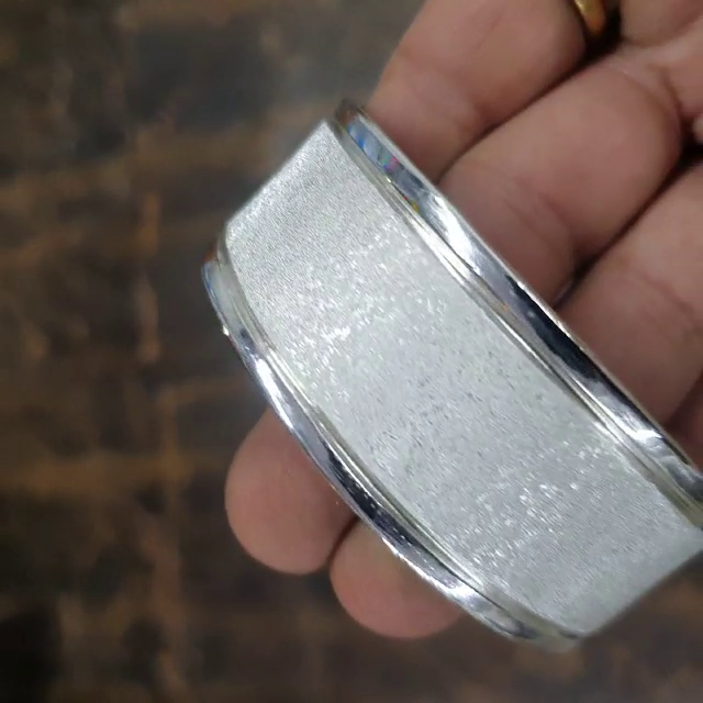 150gm 99% Pure SILVER HANDMADE DULL POLISH SHINY EDGES KADA