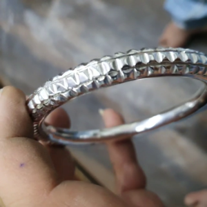 100gm CYCLE TYRE HANDMADE FULLY ROUND KADA FOR MEN - 99% PURE