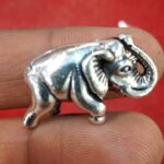 22gm PURE SILVER HANDMADE CASTED ELEPHANT  FOR ASTROLOGICAL BENEFIT