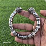 200gm 990 Silver Oxidized Deep Hair Lion Bangle