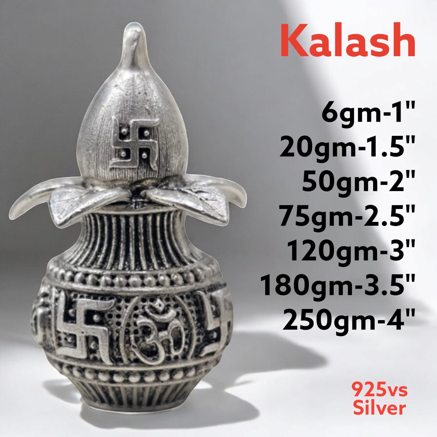 925 Hollow Kalash