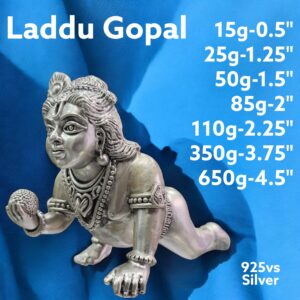 925 Silver Laddu Gopal Idol