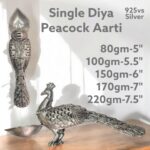 Single Diya Peacock Aarti