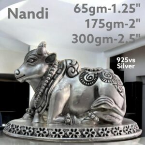 925 Silver Nandi Idol for Home