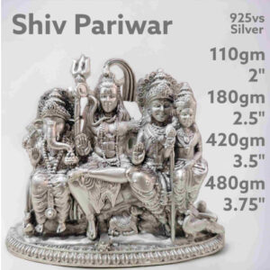 925 HOLLOW SHIV PARIVAR IDOL
